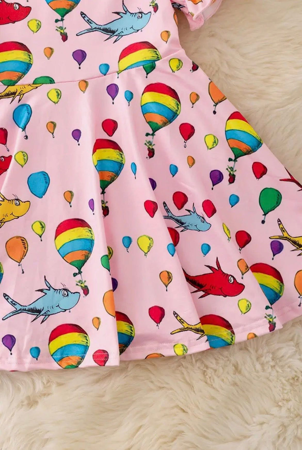 Dr. Seuss Dress with Bubble Sleeves