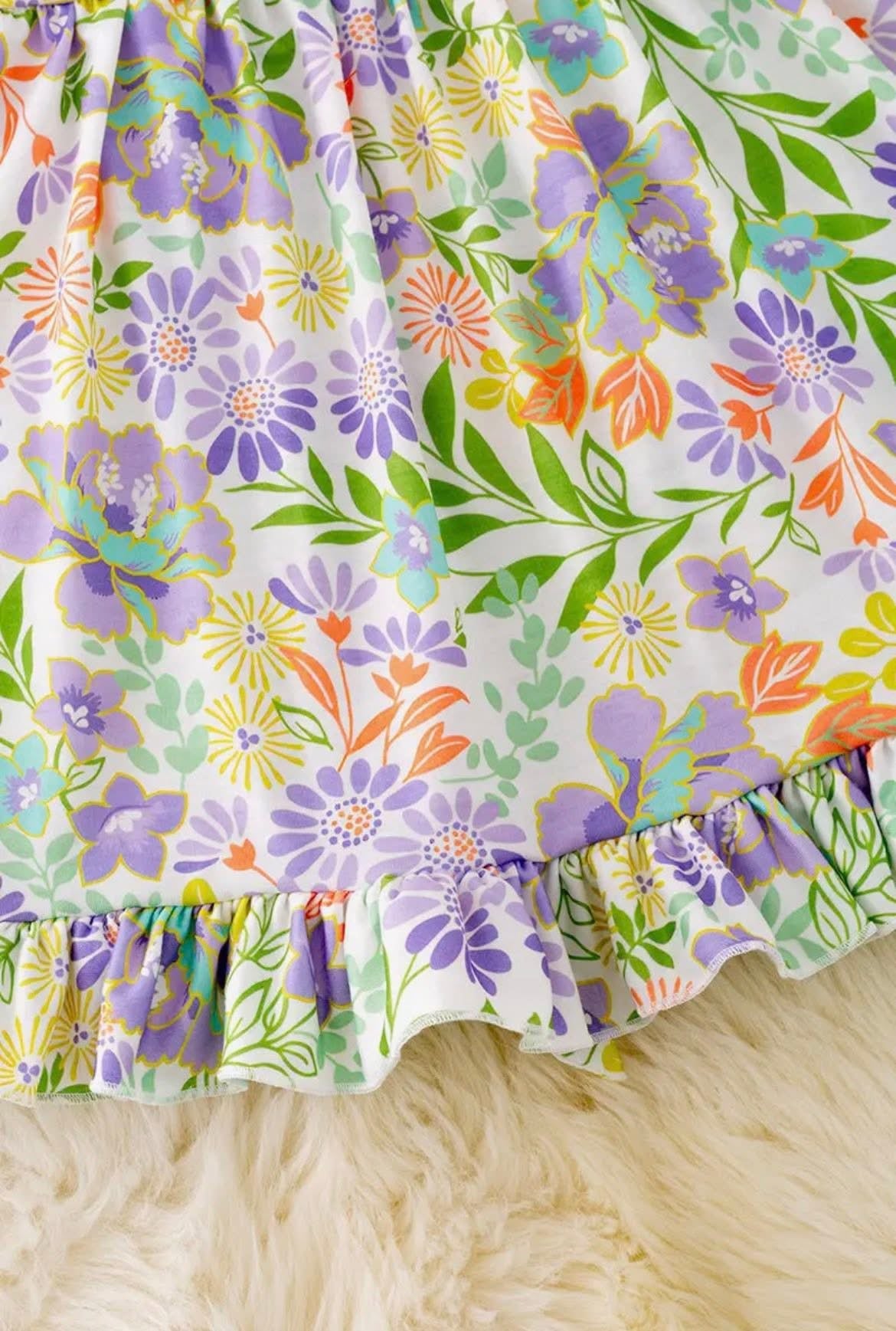 Floral Printed Ruffle Dress
