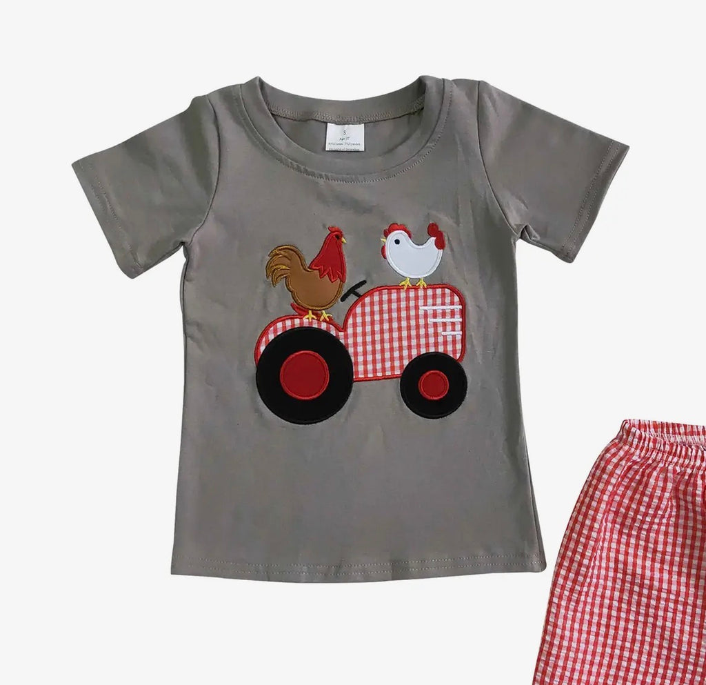 Chicken Farm Embroidered Set