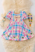 Easter & Plaid Printed Flaire Dress