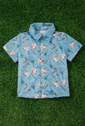 Art Printed Button Up