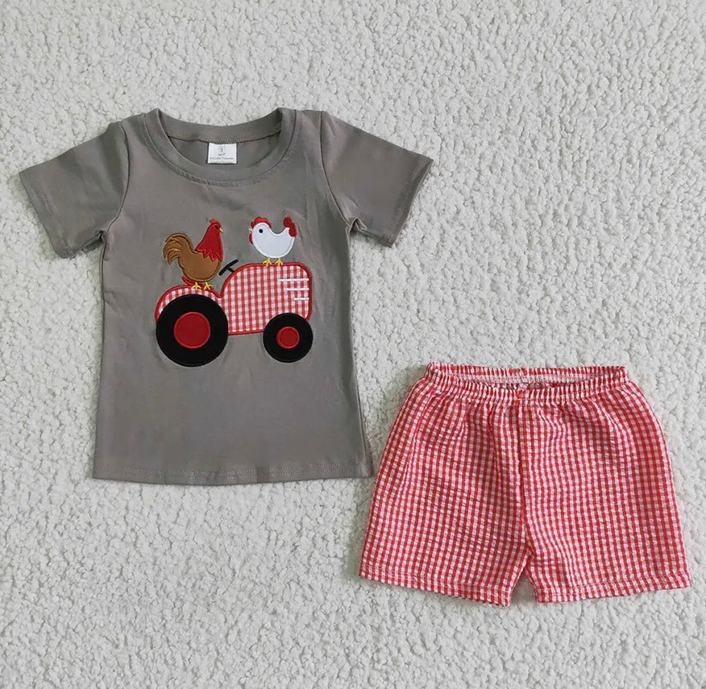 Chicken Farm Embroidered Set